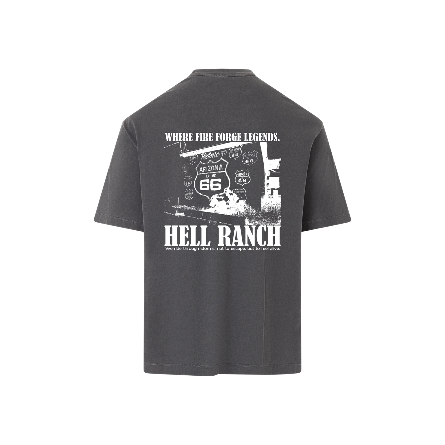 Oversized Tee Boxy "Where Fire Forge Legends."