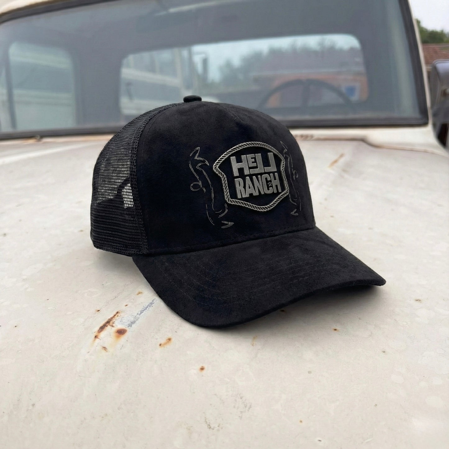 Trucker Hat "Black Suede"